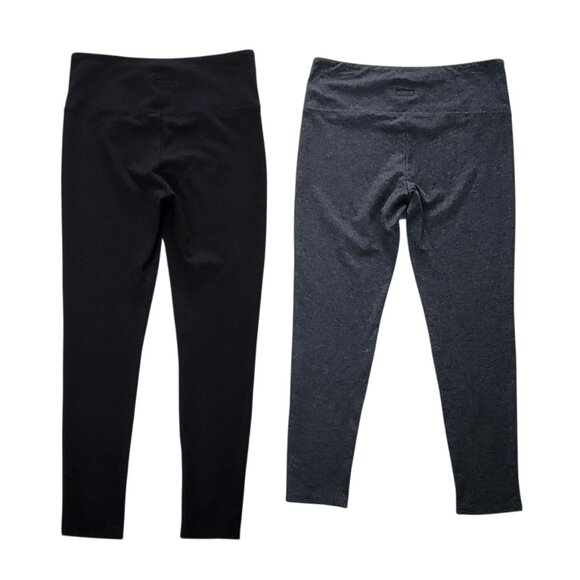 Bundle of 2 Pair of Bula Heavyweight Leggings Base Layer Tights Black Gray Sz 8 - Picture 2 of 14